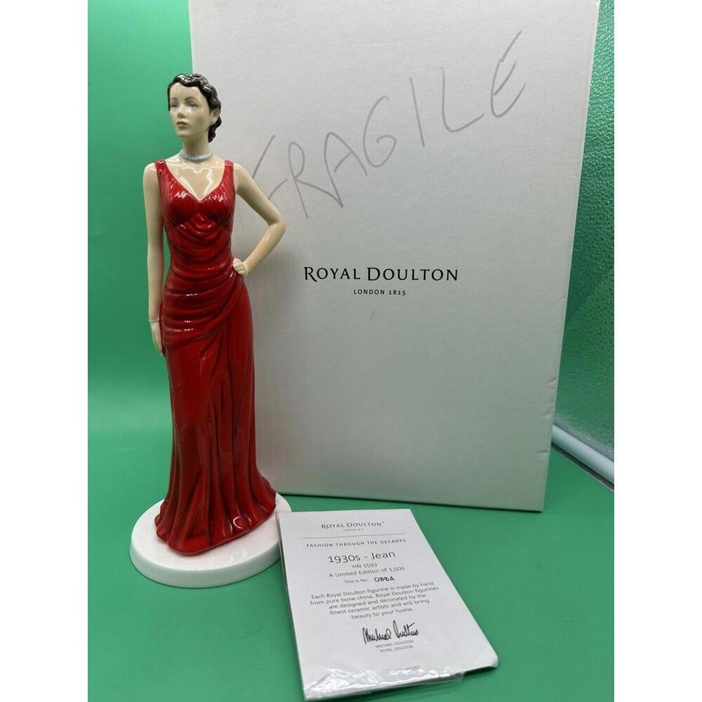 ROYAL DOULTON FASHION THROUGH THE DECADES 1930 JEAN HN5593 #0520/1500 With COA